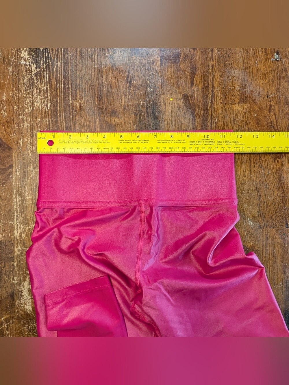 Carbon38 Dark Pink High Shine Leggings Size XS Activewear Athleisure Yoga Gym - Picture 3 of 7